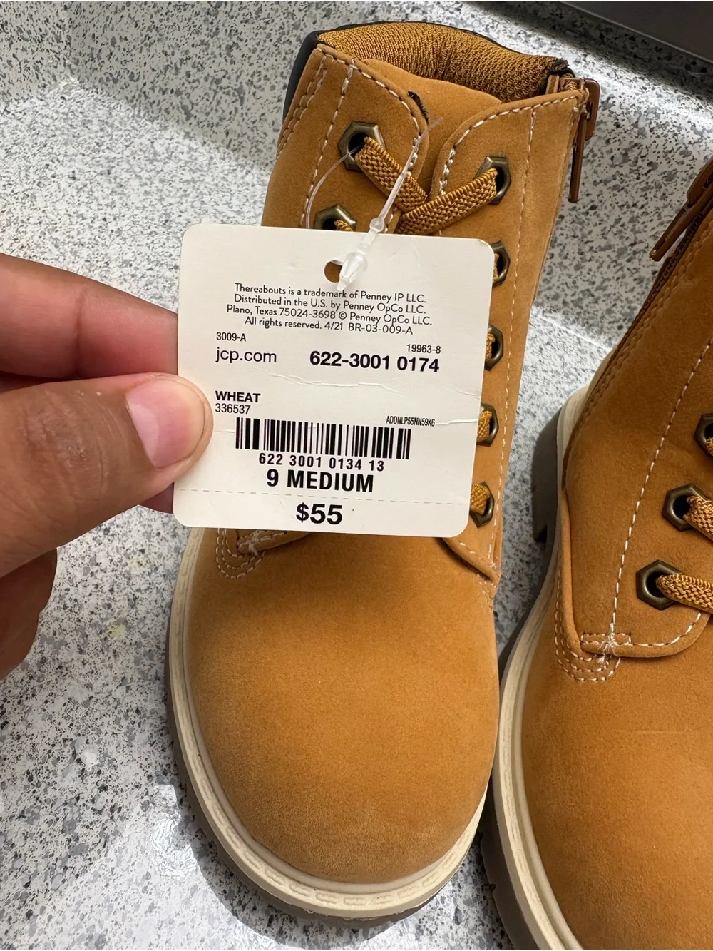 jcpenney Kids Chestnut Lace-Up Ankle Boots